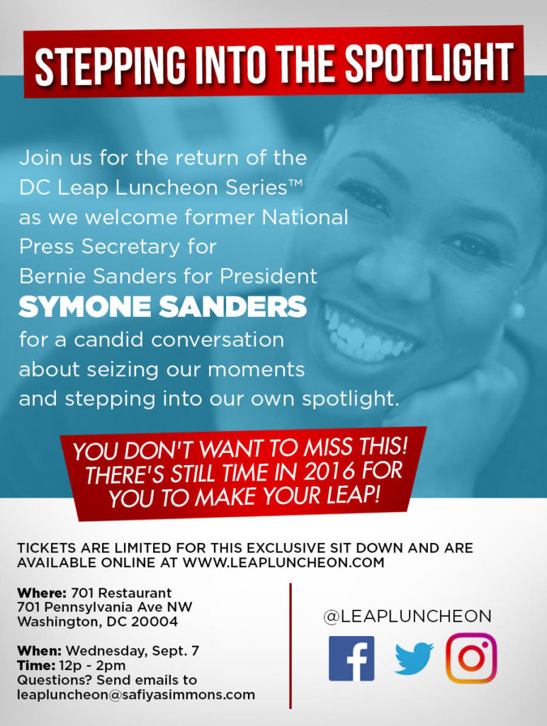 Symone Sanders flyer